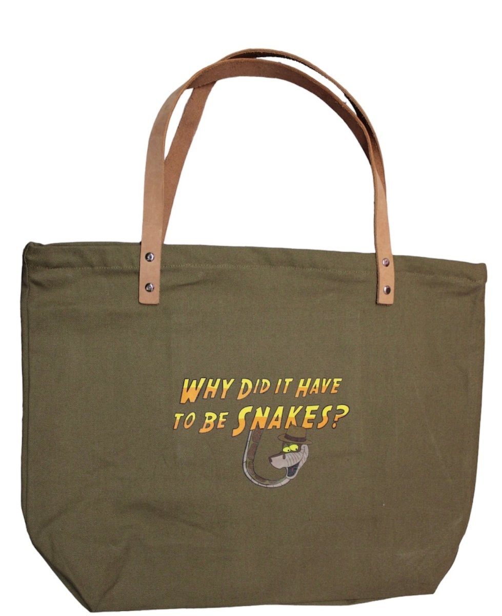 Why did it have to be snakes tote bag - alittlegreenshoppe